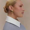 Felicity ovale oorbellen van gemengd metaal – goud Felicity ovale oorbellen van gemengd metaal – goud