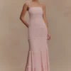 Finley maxi-jurk van pointelle-breisel – Babyroze Finley maxi-jurk van pointelle-breisel – Babyroze