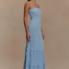Finley maxi-jurk van pointelle-breisel – Korenbloemblauw Finley maxi-jurk van pointelle-breisel – Korenbloemblauw