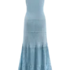 Finley maxi-jurk van pointelle-breisel – Korenbloemblauw Finley maxi-jurk van pointelle-breisel – Korenbloemblauw