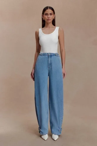 Flossie Multi Way Denim Jeans – Klassiek Blauw