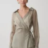Frankie Organza Cross-Over Shirt – Rook Frankie Organza Cross-Over Shirt – Rook