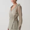 Frankie Organza Cross-Over Shirt – Rook Frankie Organza Cross-Over Shirt – Rook