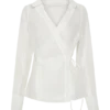 Frankie Organza overslagshirt – Wit Frankie Organza overslagshirt – Wit