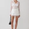 Frankie Organza overslagshirt – Wit Frankie Organza overslagshirt – Wit
