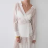 Frankie Organza overslagshirt – Wit Frankie Organza overslagshirt – Wit