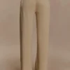 Frannie gerimpelde zijde-mix-broek – Zand Frannie gerimpelde zijde-mix-broek – Zand