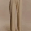 Frannie gerimpelde zijde-mix-broek – Zand Frannie gerimpelde zijde-mix-broek – Zand