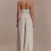 Gabby linnen broek met rechte pijpen – naturel Gabby linnen broek met rechte pijpen – naturel