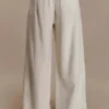 Gabby linnen broek met rechte pijpen – naturel Gabby linnen broek met rechte pijpen – naturel