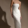 Gemma strapless maxi-jurk met versieringen – ivoor Gemma strapless maxi-jurk met versieringen – ivoor