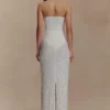 Gemma strapless maxi-jurk met versieringen – ivoor Gemma strapless maxi-jurk met versieringen – ivoor