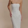 Gemma strapless maxi-jurk met versieringen – ivoor Gemma strapless maxi-jurk met versieringen – ivoor