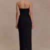 Gemma strapless mesh maxi-jurk – Zwart Gemma strapless mesh maxi-jurk – Zwart