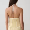 Georgia mouwloze haltertop met panelen – Butter Georgia mouwloze haltertop met panelen – Butter