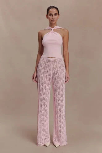 Glinda gehaakte broek – Babyroze