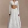 Greta gerimpelde maxi-rok – Wit