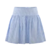 Gretel Hem minirok – Blauw met krijtstreep