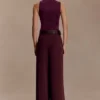 Hadleigh mouwloze slinky top – Bordeauxrood Hadleigh mouwloze slinky top – Bordeauxrood