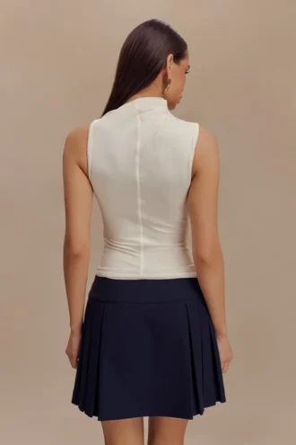 Hadleigh mouwloze slinky top – ivoor