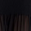 Haille gebreide chiffon maxi-jurk – Zwart