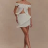 Haisley off-shoulder gebreide top – ivoor Haisley off-shoulder gebreide top – ivoor