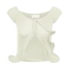 Haisley off-shoulder gebreide top – ivoor Haisley off-shoulder gebreide top – ivoor
