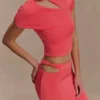 Haven Slinky Twist Midi-rok – Koraal Haven Slinky Twist Midi-rok – Koraal