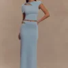 Haven Slinky Twist Midi-rok – Lichtblauw Haven Slinky Twist Midi-rok – Lichtblauw