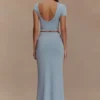 Haven Slinky Twist Midi-rok – Lichtblauw Haven Slinky Twist Midi-rok – Lichtblauw