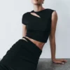 Haven Slinky Twist Midi-rok – Zwart Haven Slinky Twist Midi-rok – Zwart