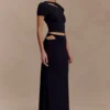 Haven Slinky Twist Midi-rok – Zwart Haven Slinky Twist Midi-rok – Zwart