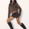 Birdie omgeslagen Short – Chocoladebruin Birdie omgeslagen Short – Chocoladebruin