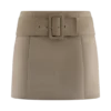 Hayes mini-rok met riem van imitatiesuède – Zand