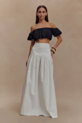 Herfst maxi-rok – Wit