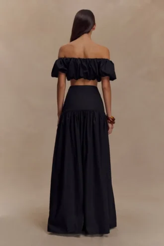 Herfst maxi-rok – Zwart