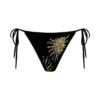 Huntleigh gehaakte bikinibroek – Zwart & goud met zonneschijnprint