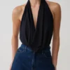 Huyen Modal Top met Cowl-hals – Zwart Huyen Modal Top met Cowl-hals – Zwart