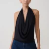 Huyen Modal Top met Cowl-hals – Zwart Huyen Modal Top met Cowl-hals – Zwart