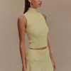 Indy Pointelle gebreide top – Lemon Indy Pointelle gebreide top – Lemon