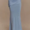 Irene gerimpelde gebreide maxi-rok – Blauw Irene gerimpelde gebreide maxi-rok – Blauw