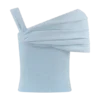 Irene gerimpelde gebreide top – Blauw Irene gerimpelde gebreide top – Blauw