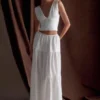 Jacinda katoenen maxi-rok – Wit Jacinda katoenen maxi-rok – Wit