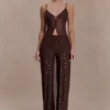 Jackie Diamante rechte broek – Chocolade Jackie Diamante rechte broek – Chocolade