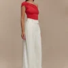Jacqueline geplooide broek met wijde pijpen – ivoor Jacqueline geplooide broek met wijde pijpen – ivoor