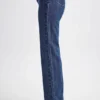 Janine jeans met hoge taille en rechte pijpen – donkerblauw Janine jeans met hoge taille en rechte pijpen – donkerblauw