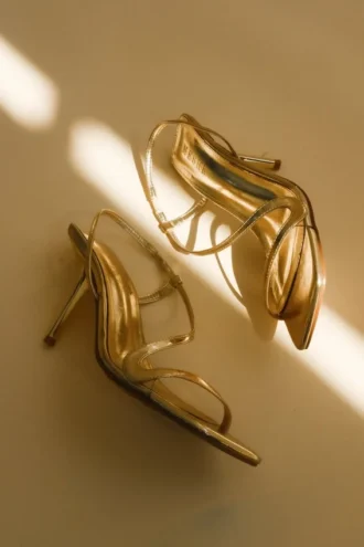 Jaska metallic hoge hak – goud