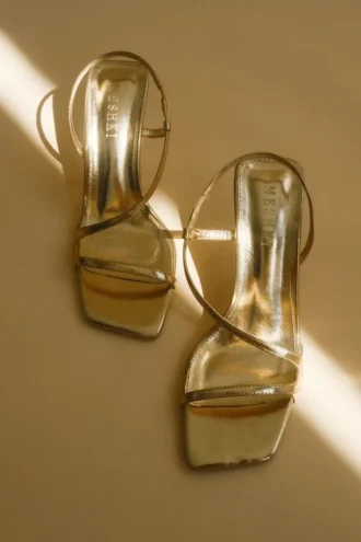 Jaska metallic hoge hak – goud