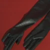 Jasper imitatieleren ellebooglange handschoenen – Zwart Jasper imitatieleren ellebooglange handschoenen – Zwart