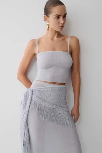 Jaytee gebreide top – hemelsblauw